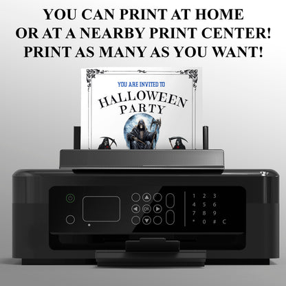 Grim Reaper Halloween Invitation - CreativeRino