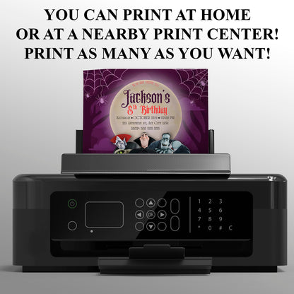 Hotel Transylvania Halloween Birthday Invitation - CreativeRino