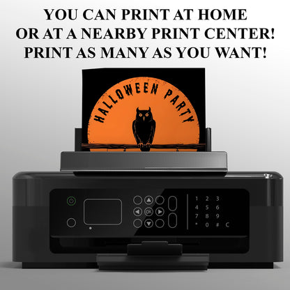 Owl Halloween Party Invitation - CreativeRino