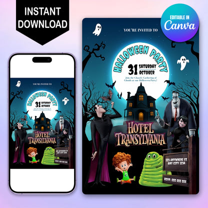 Hotel Transylvania Halloween Party Invitation - CreativeRino
