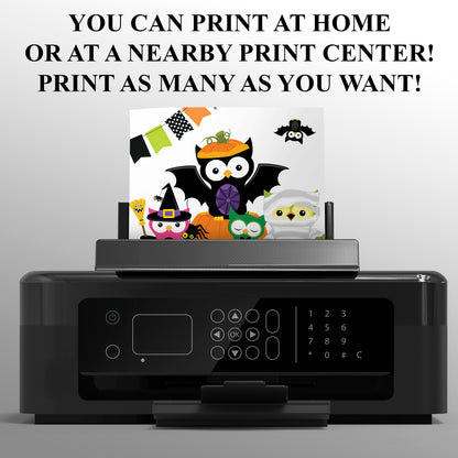 Owl Halloween Birthday Invitation - CreativeRino