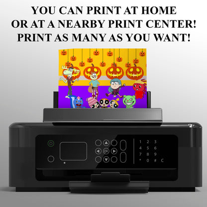 Powerpuff Girls Halloween Birthday Party Invitation - CreativeRino