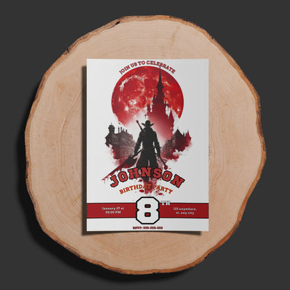 Bloodborne Birthday Invitation Template - CreativeRino