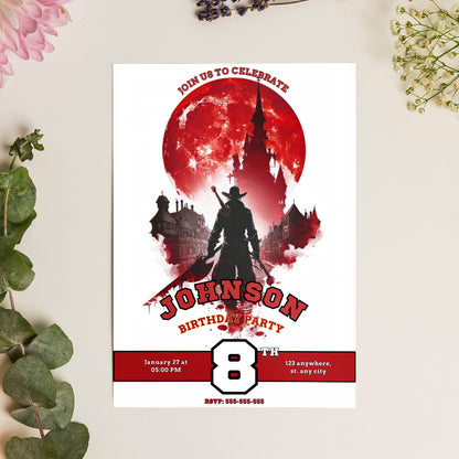 Bloodborne Birthday Invitation Template - CreativeRino