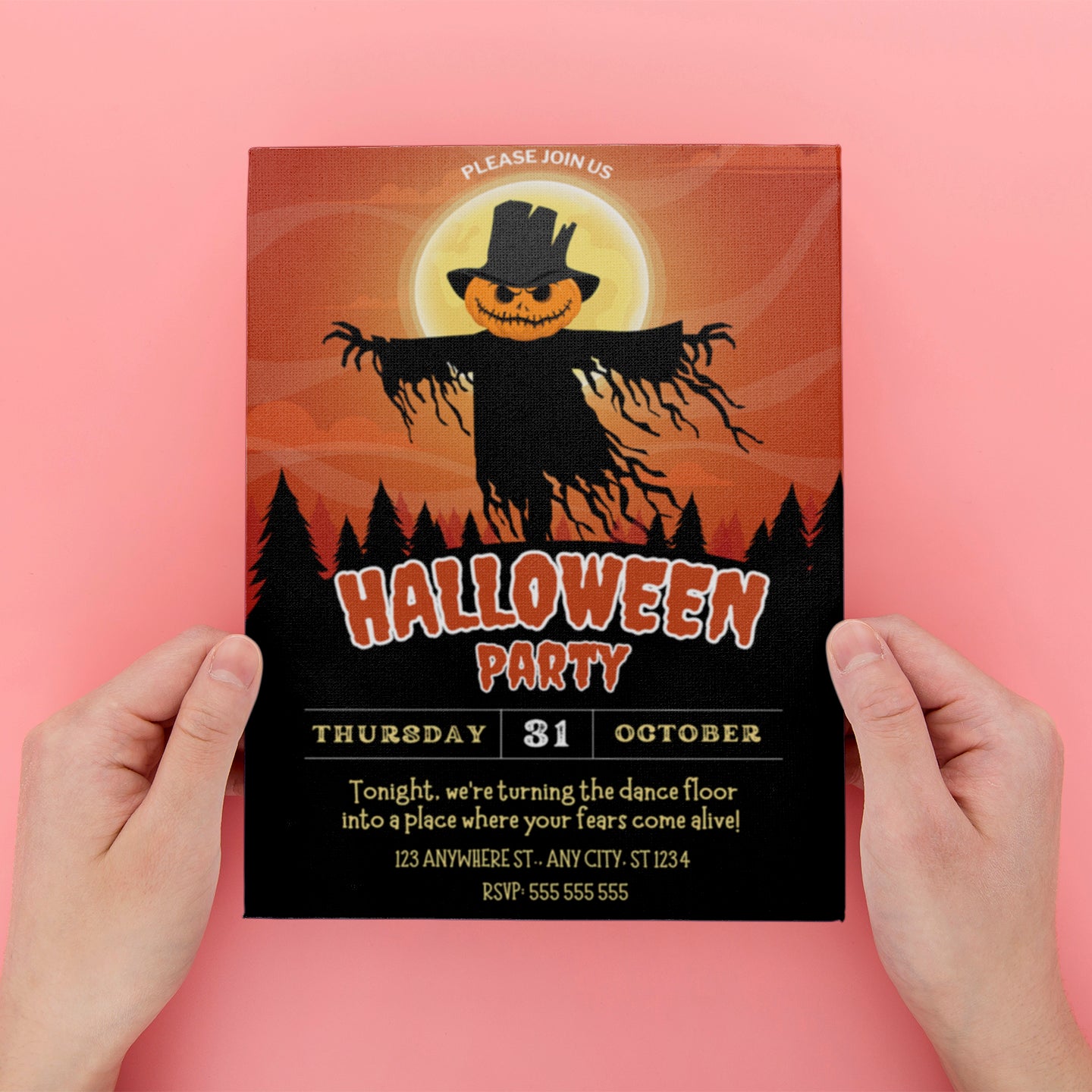 Ghost Pumpkin Halloween Party Invitation - CreativeRino