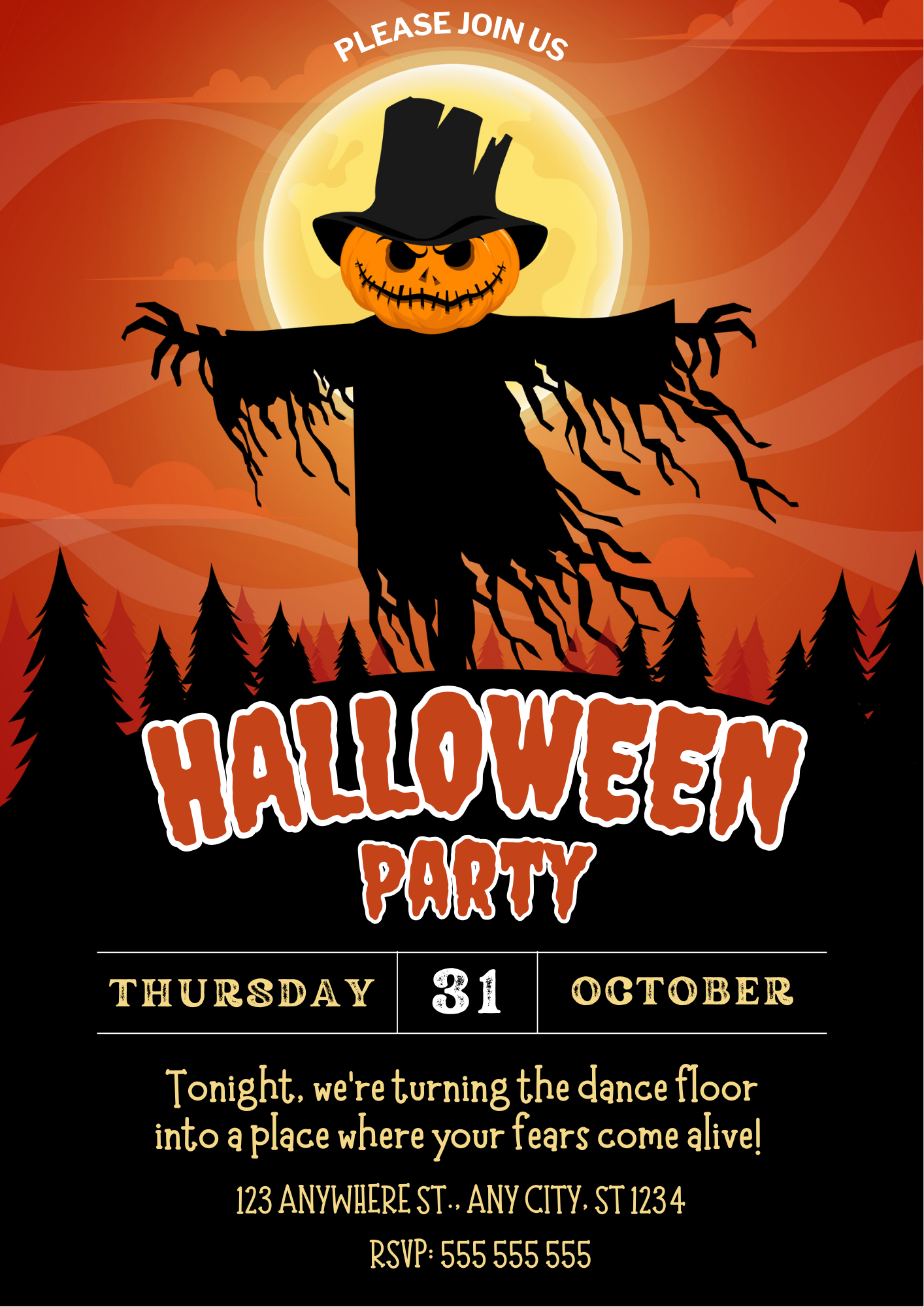 Ghost Pumpkin Halloween Party Invitation - CreativeRino