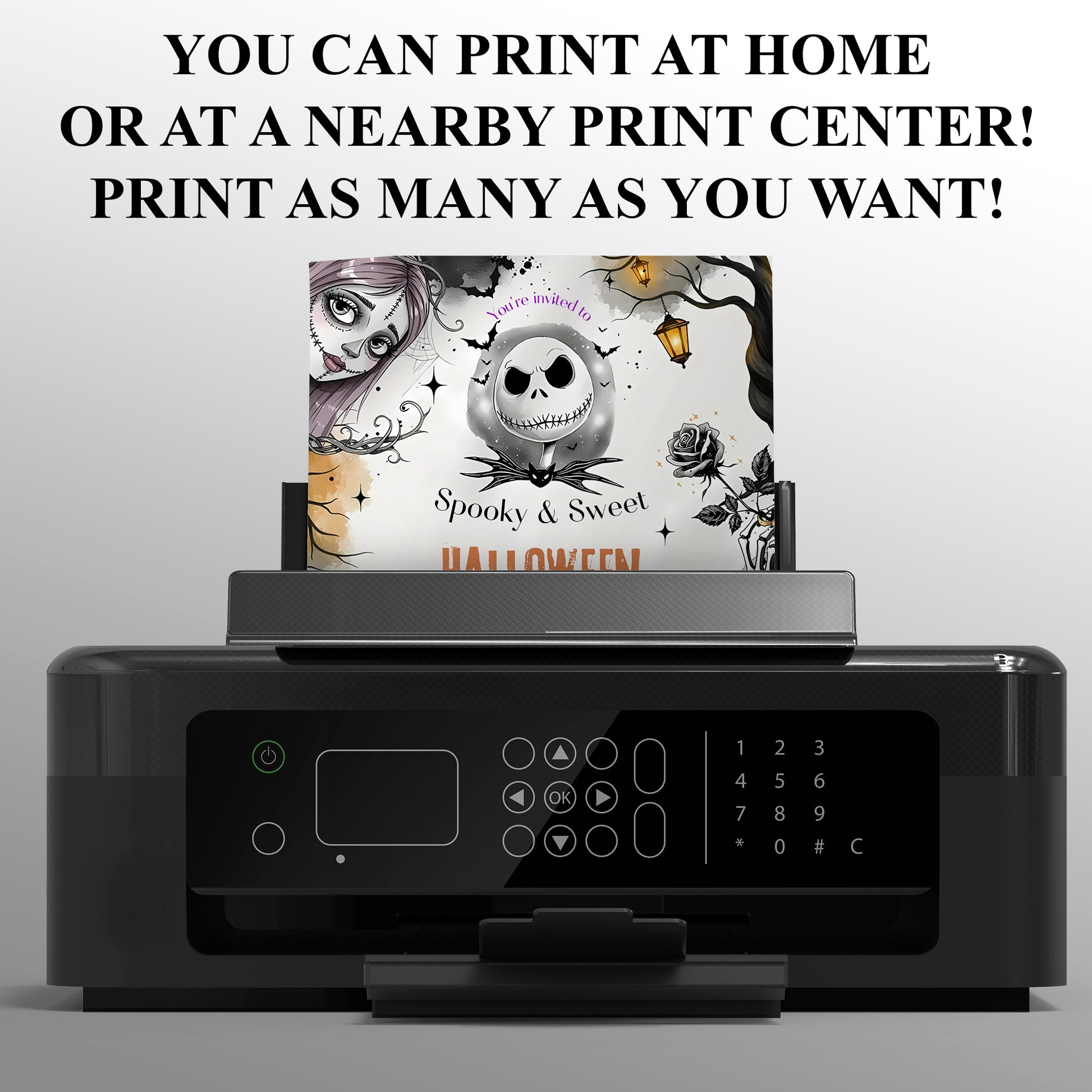 Nightmare Before Christmas Halloween Party Invitation - CreativeRino