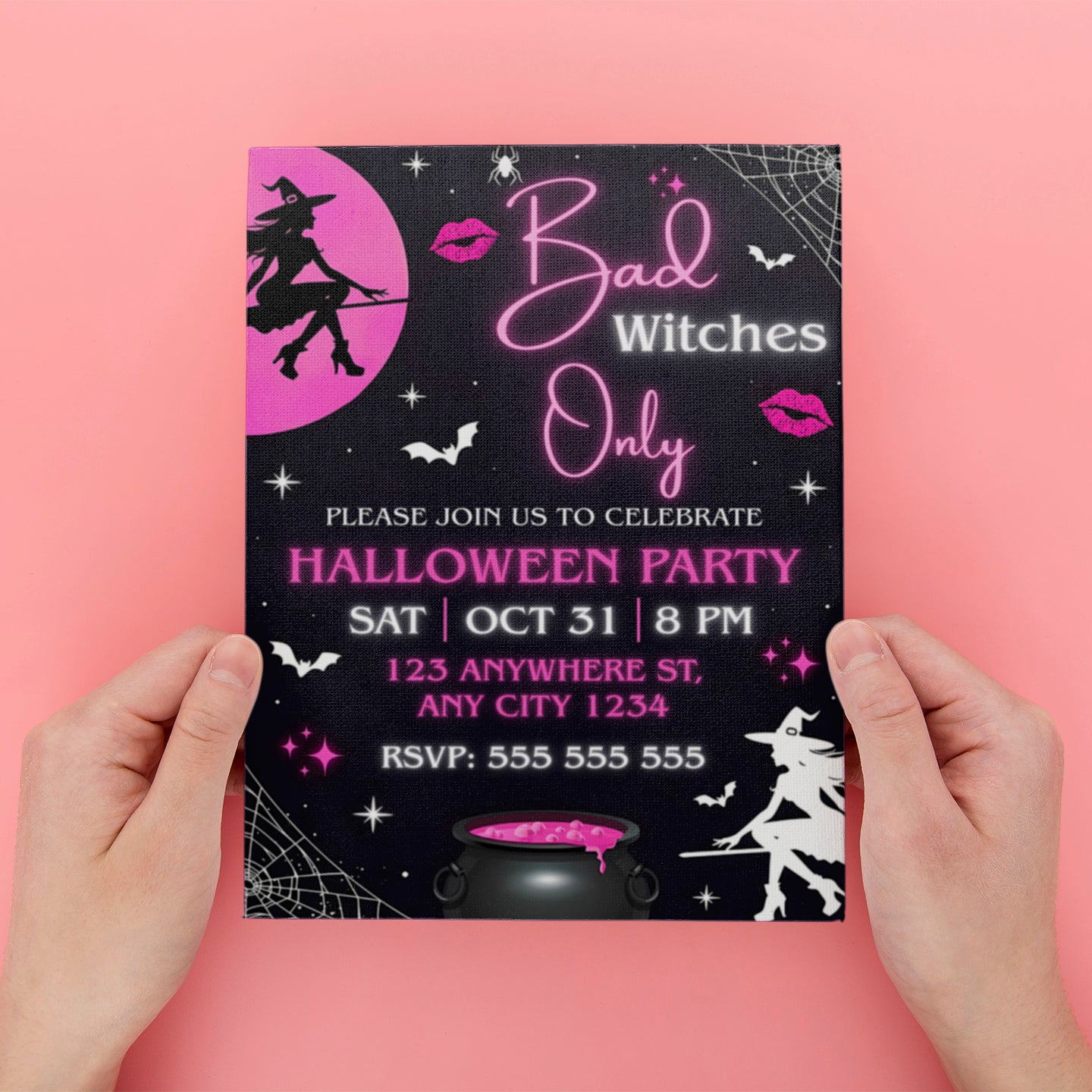 Bad Witches Only Halloween Invitation - CreativeRino