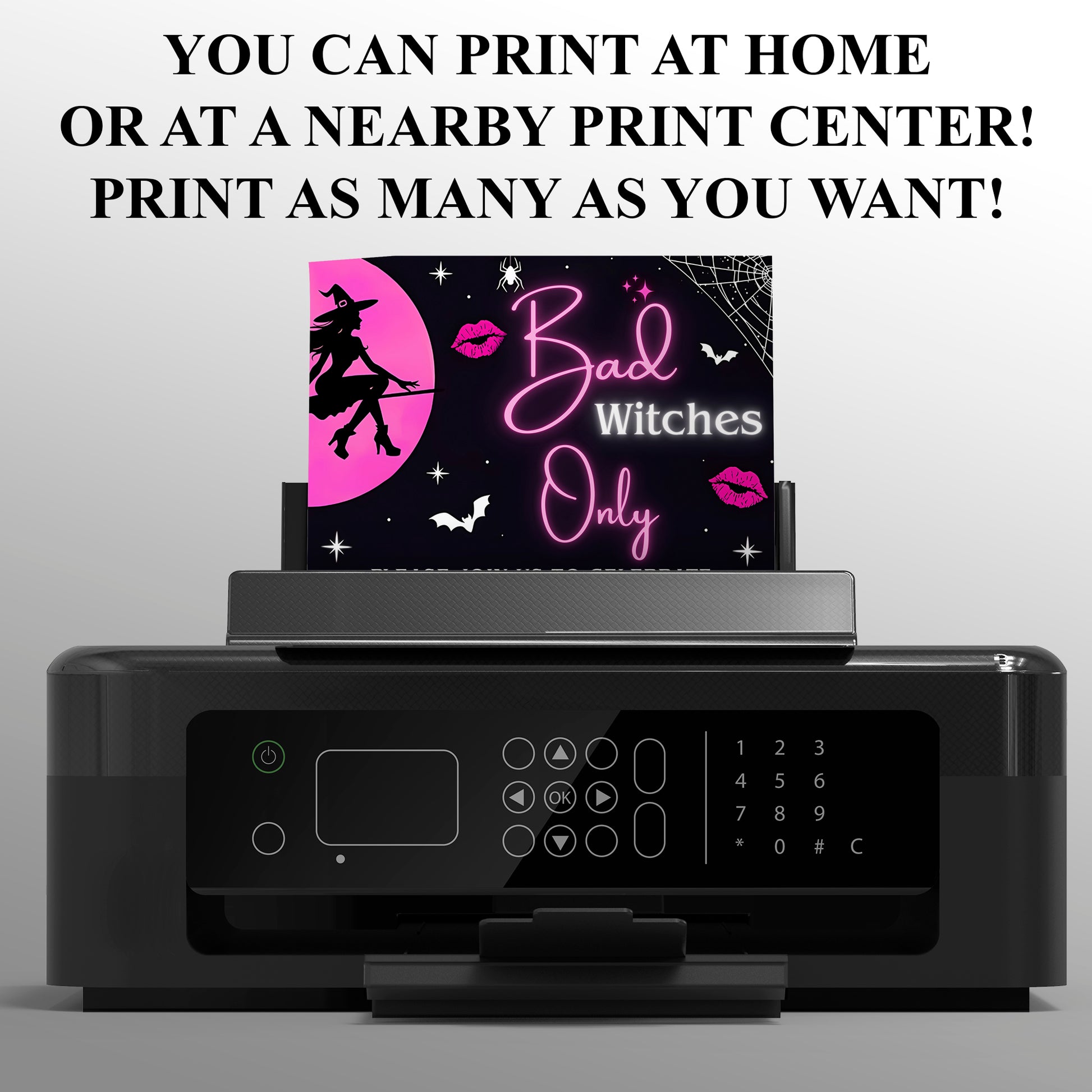 Bad Witches Only Halloween Invitation - CreativeRino