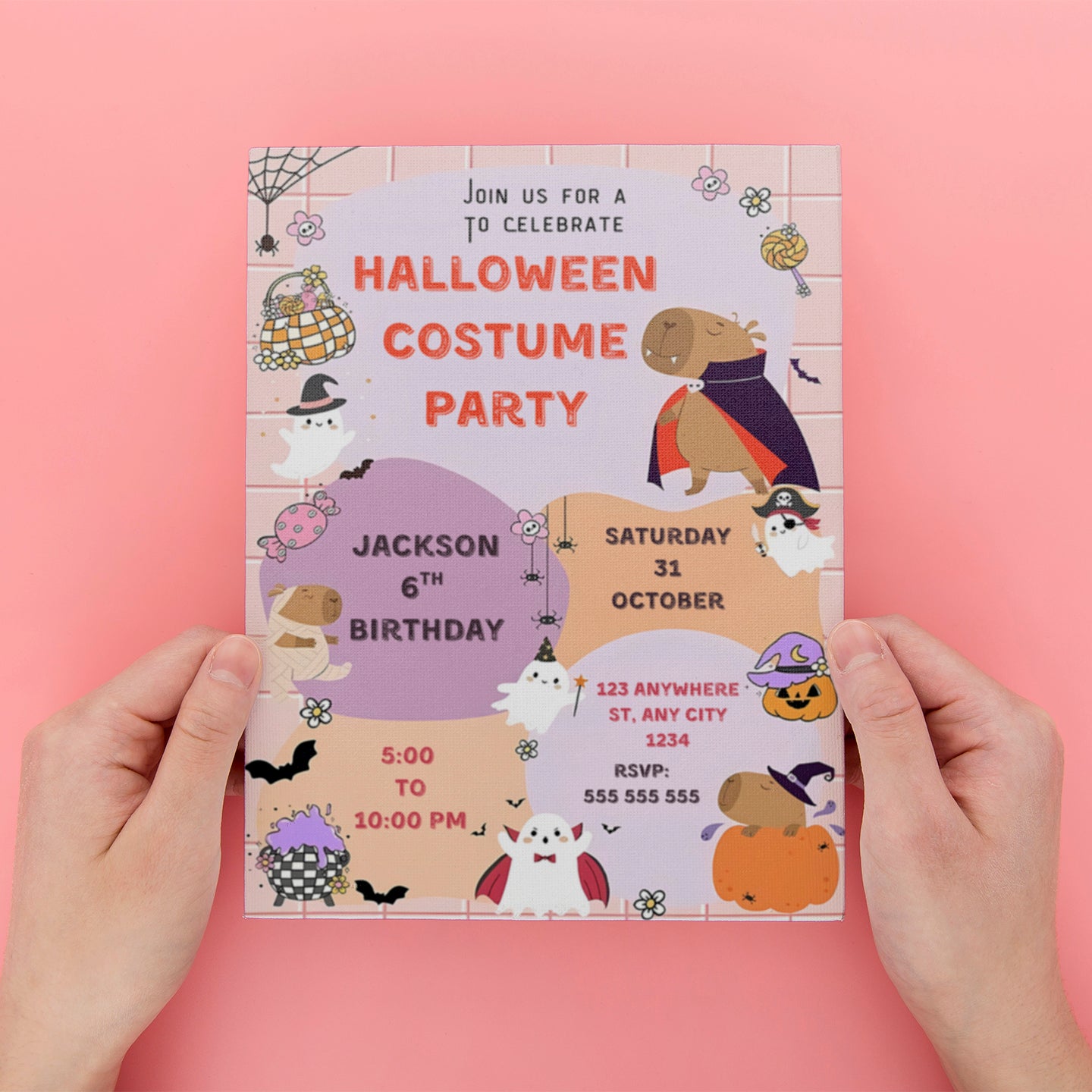 Spooktacular Costume Party Halloween Birthday Invitation - CreativeRino