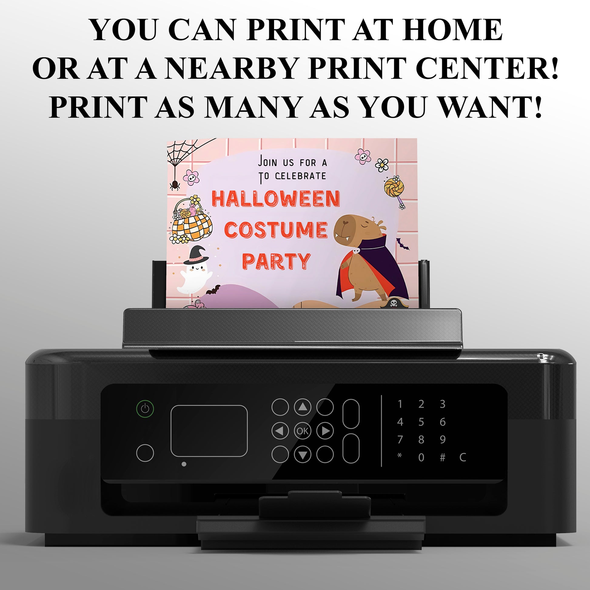 Spooktacular Costume Party Halloween Birthday Invitation - CreativeRino