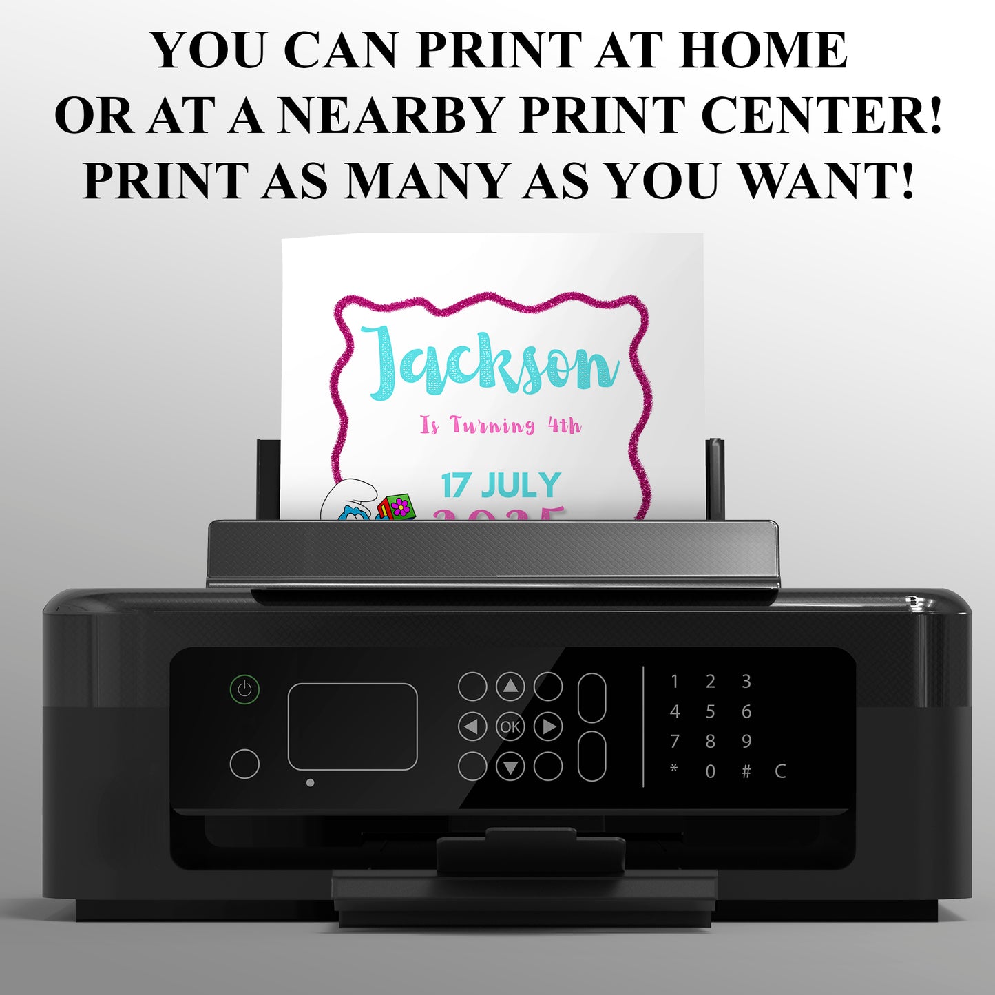 The Smurfs Birthday Invitation Template