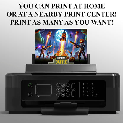 Fortnite Halloween Birthday Invitation - CreativeRino