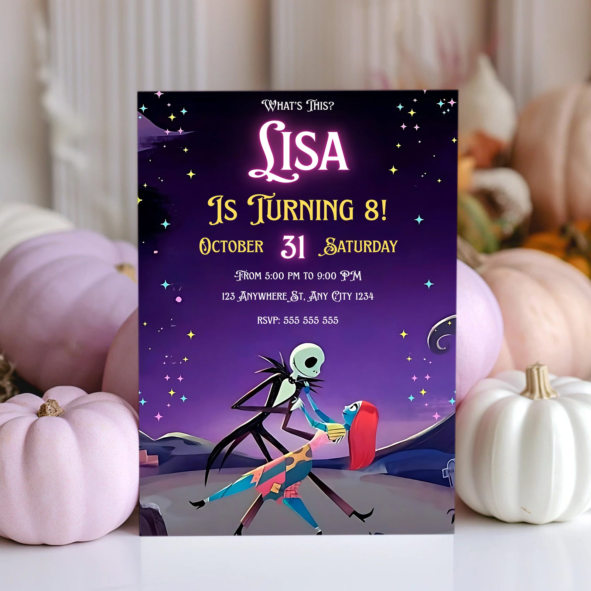 The Nightmare Before Christmas Birthday invitation - CreativeRino