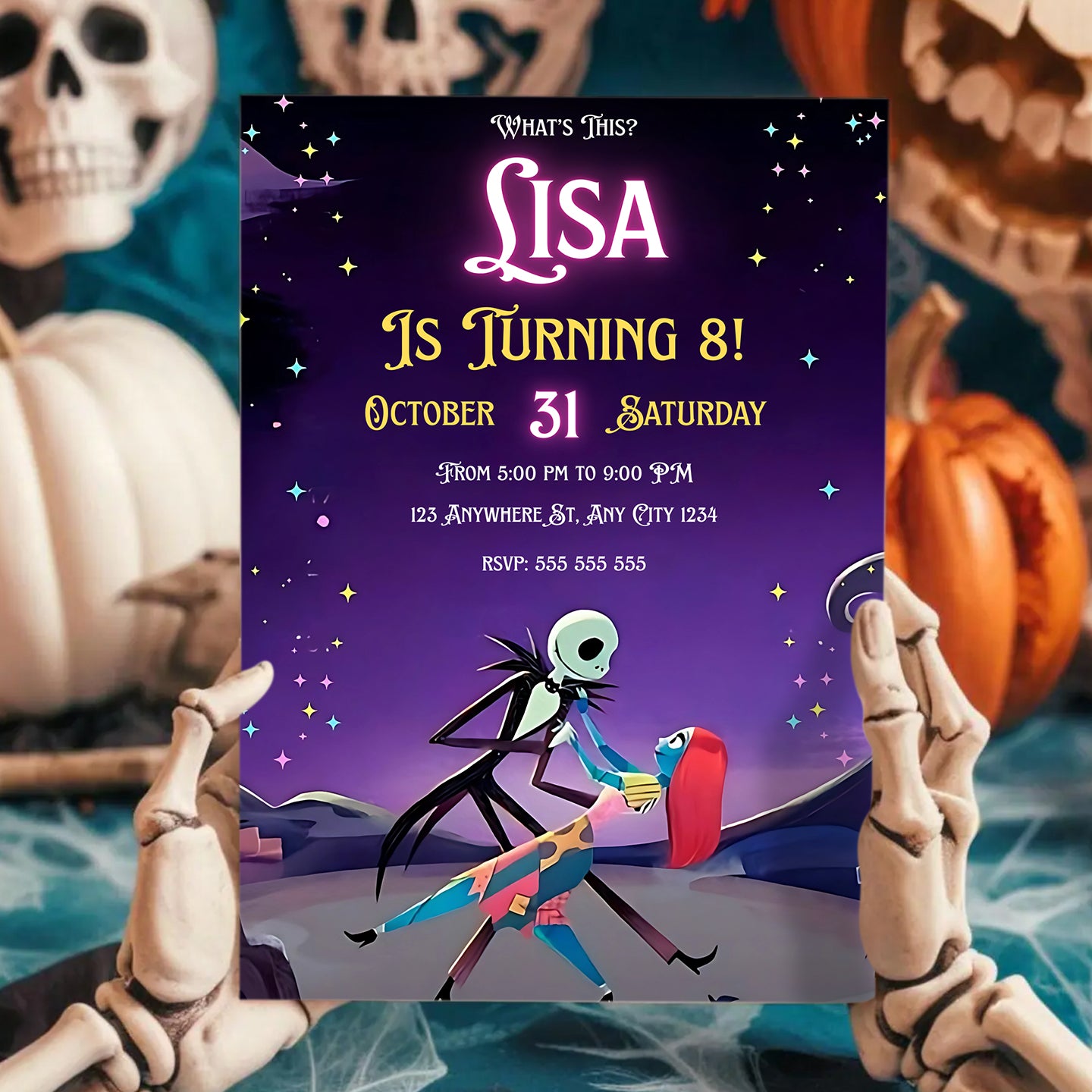 The Nightmare Before Christmas Birthday invitation - CreativeRino