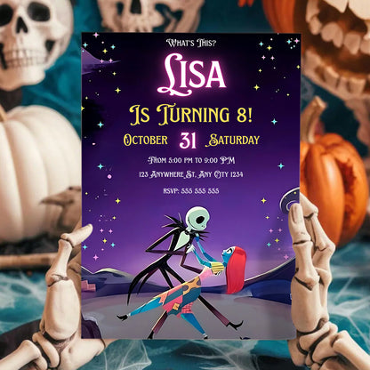 The Nightmare Before Christmas Birthday invitation - CreativeRino