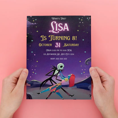 The Nightmare Before Christmas Birthday invitation - CreativeRino