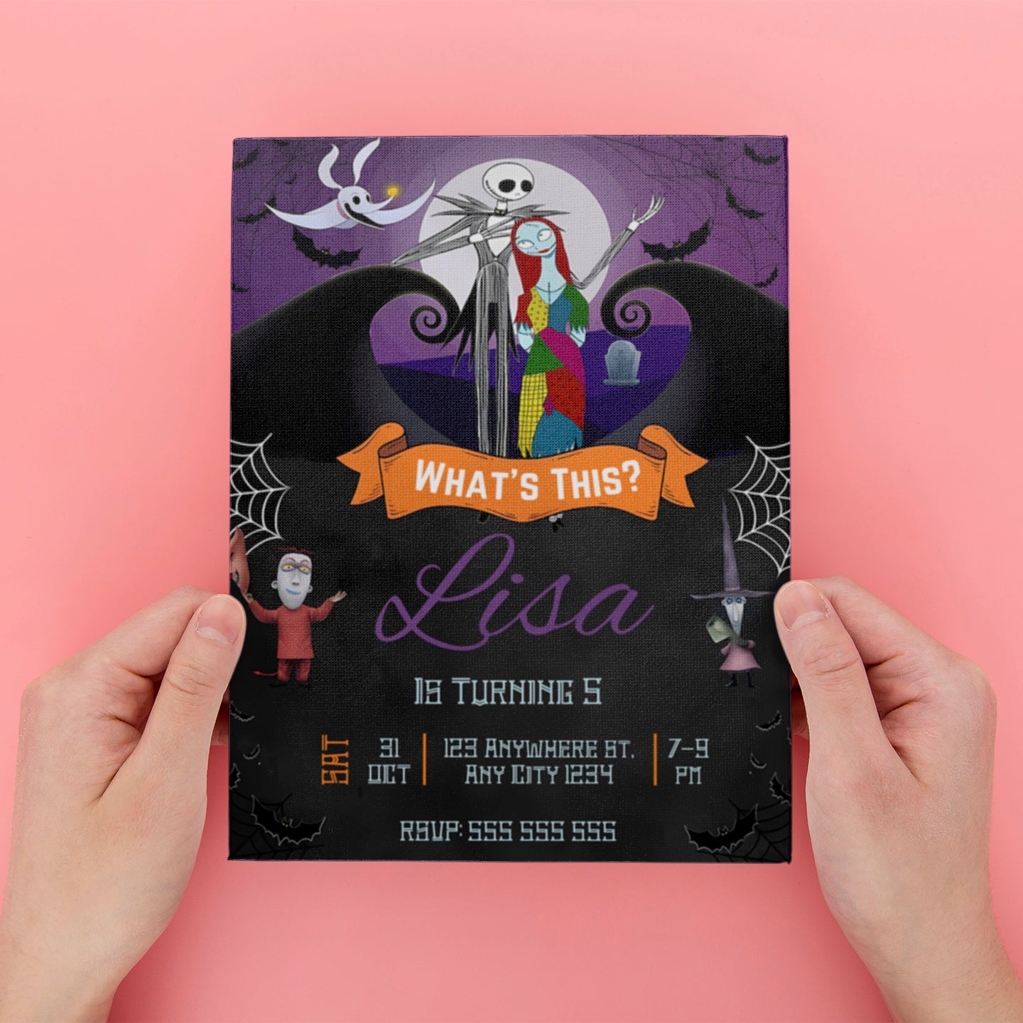 The Nightmare Before Christmas Birthday invitation Template - CreativeRino