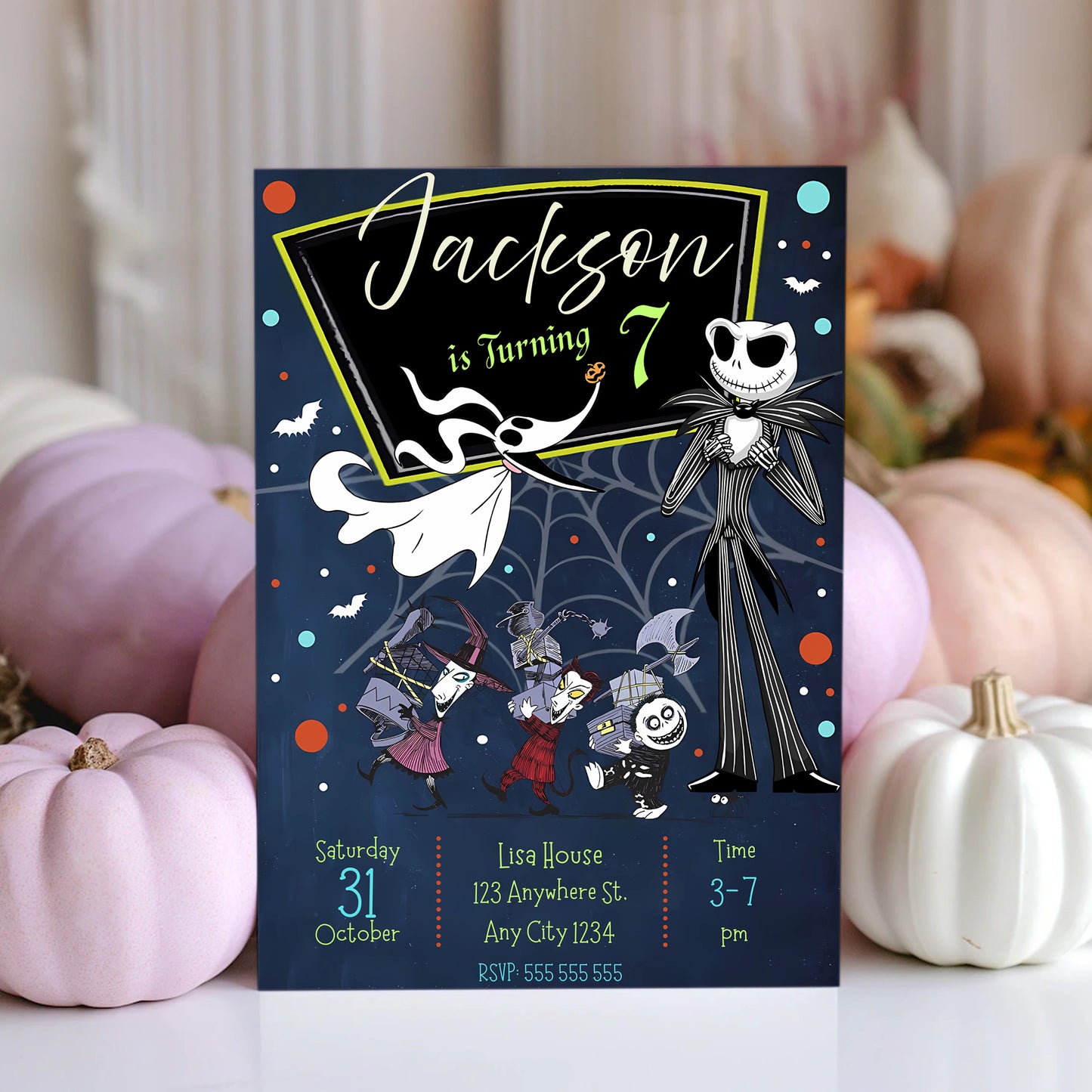 The Nightmare Before Christmas Birthday Invite Template - CreativeRino