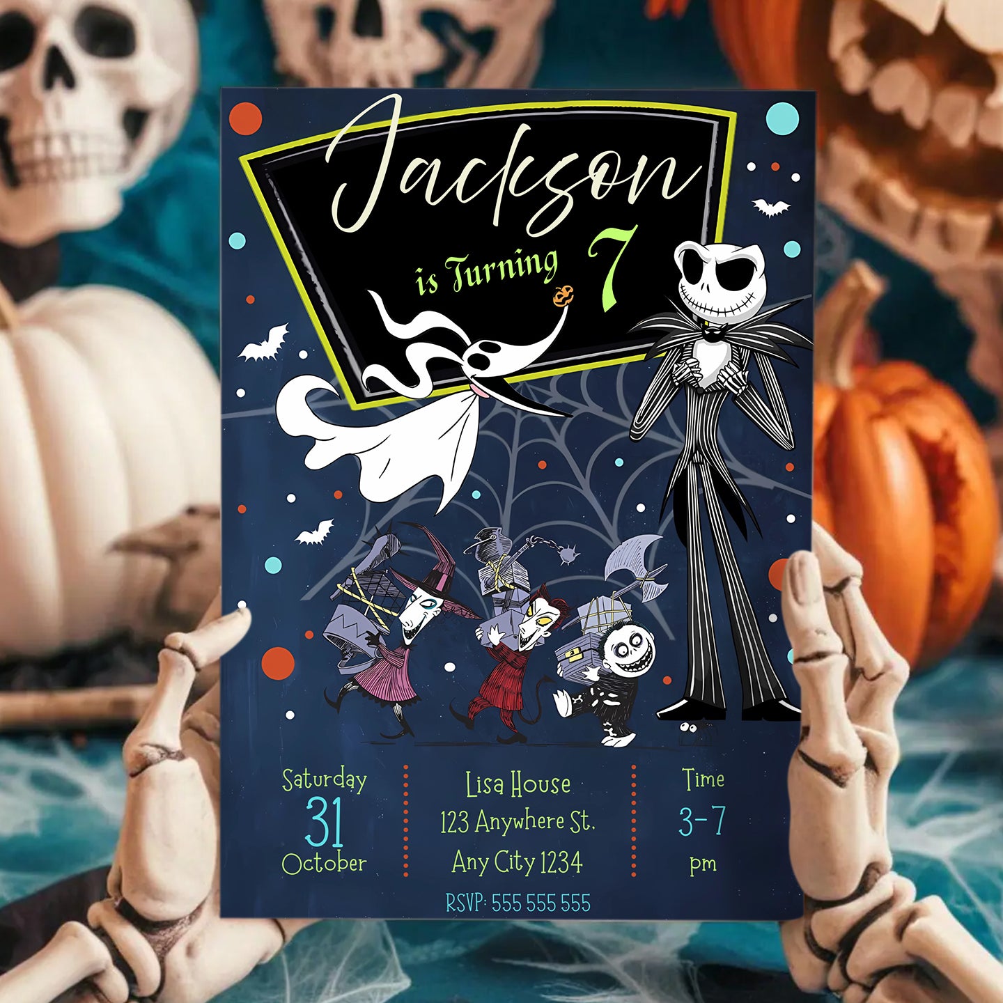 The Nightmare Before Christmas Birthday Invite Template - CreativeRino