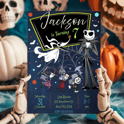 The Nightmare Before Christmas Birthday Invite Template - CreativeRino