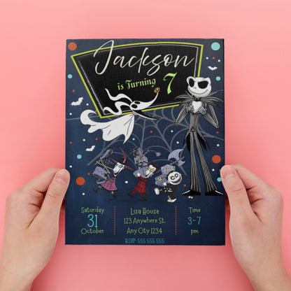 The Nightmare Before Christmas Birthday Invite Template - CreativeRino