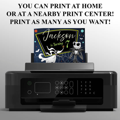 The Nightmare Before Christmas Birthday Invite Template - CreativeRino