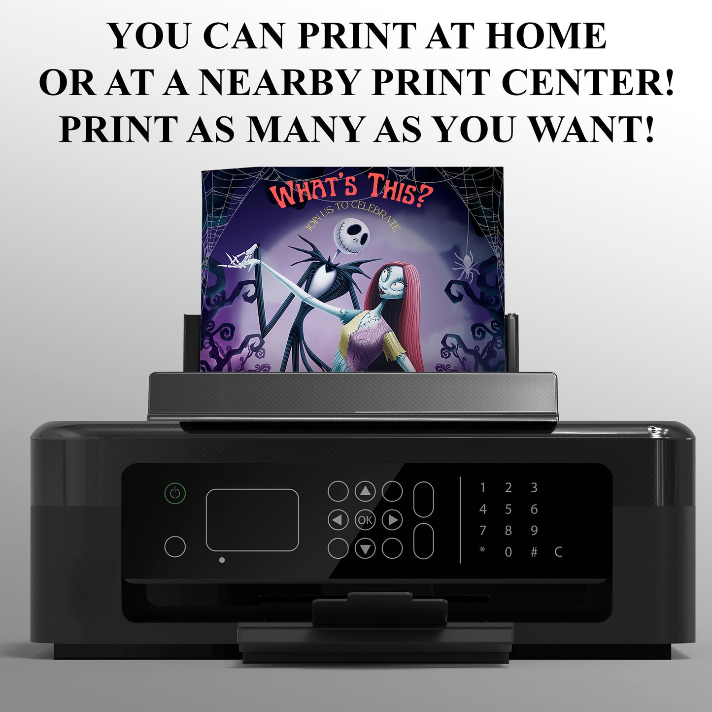 Editable The Nightmare Before Christmas Birthday Invitation - CreativeRino