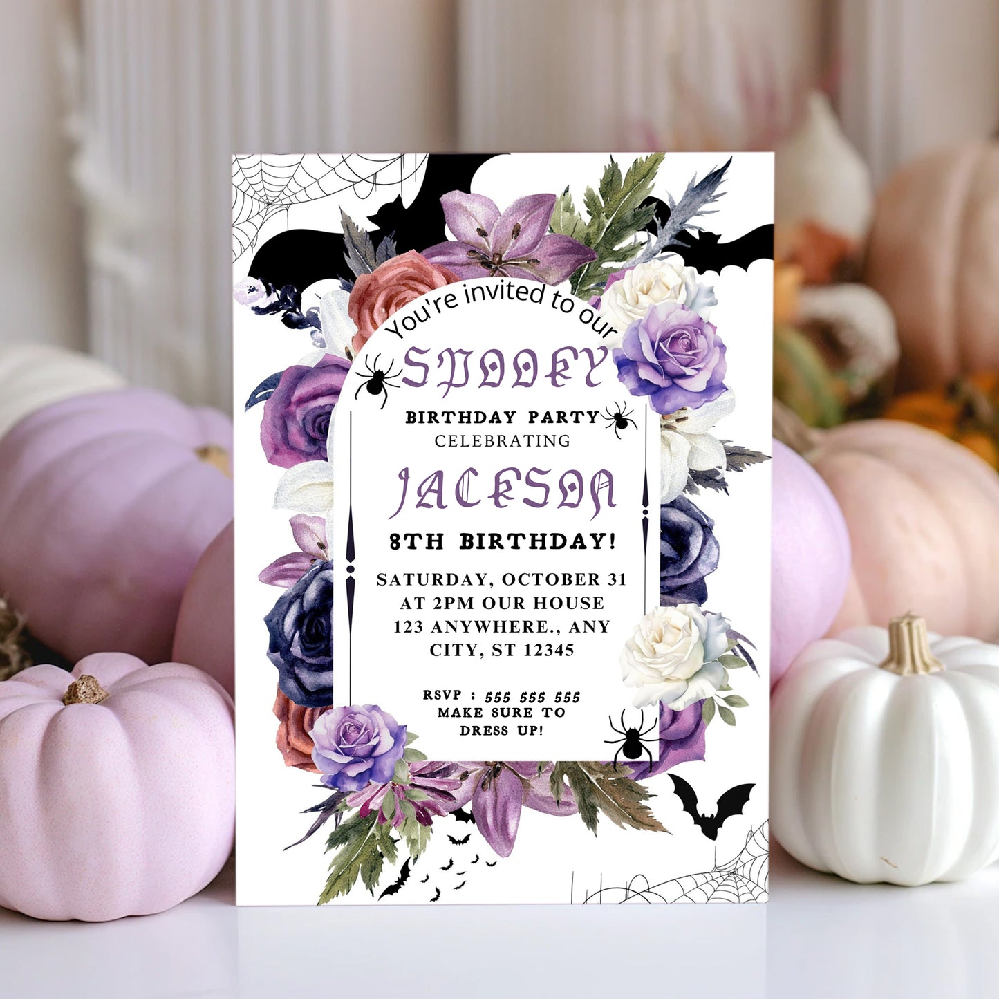 Spooky Halloween Birthday Invite - CreativeRino