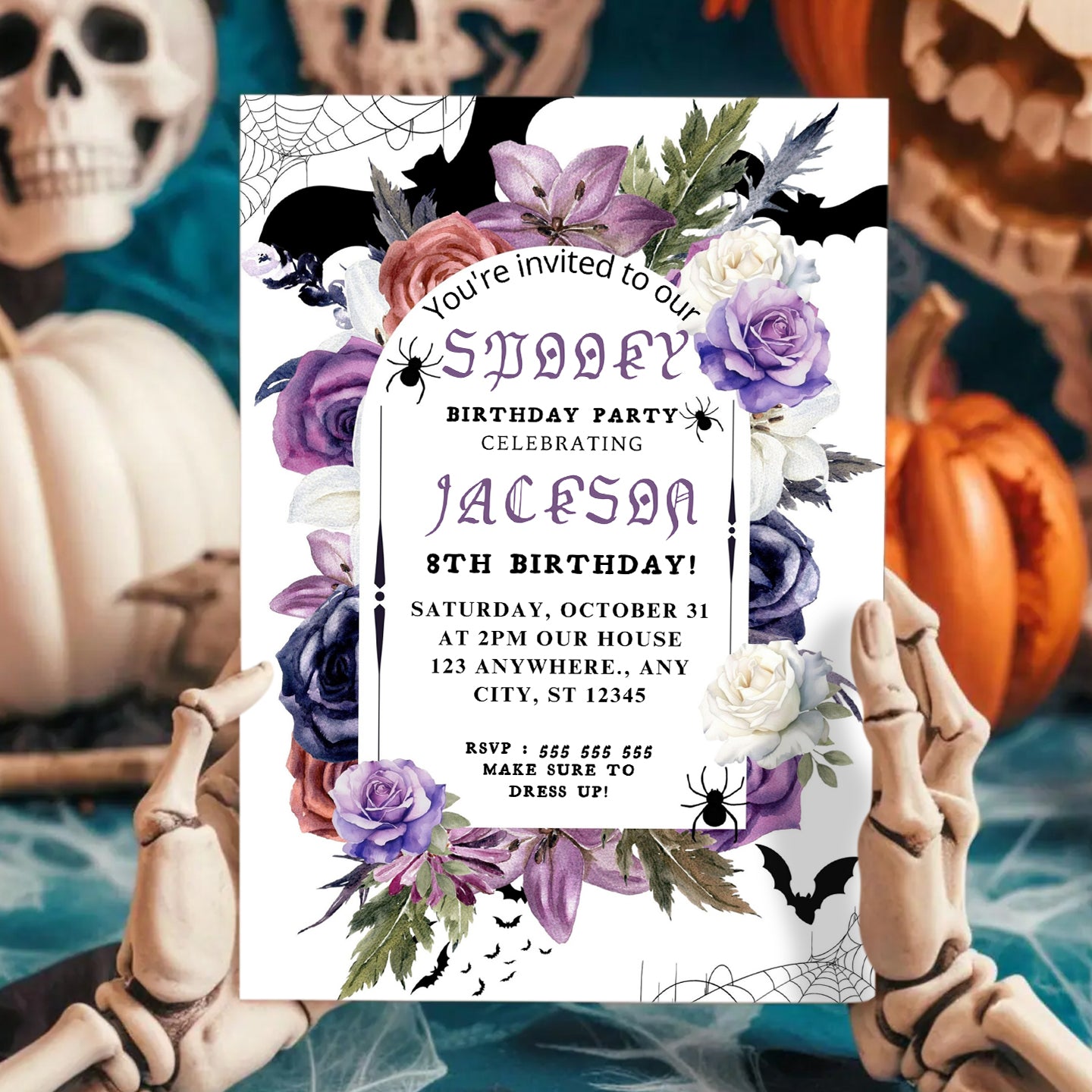 Spooky Halloween Birthday Invite - CreativeRino