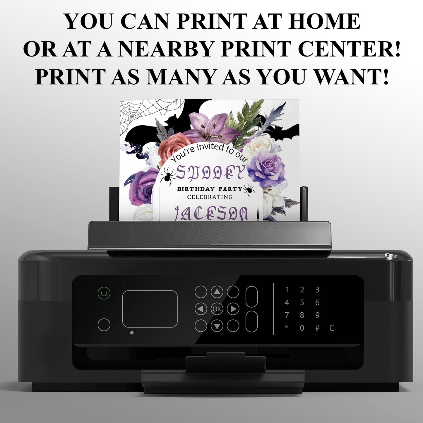 Spooky Halloween Birthday Invite - CreativeRino