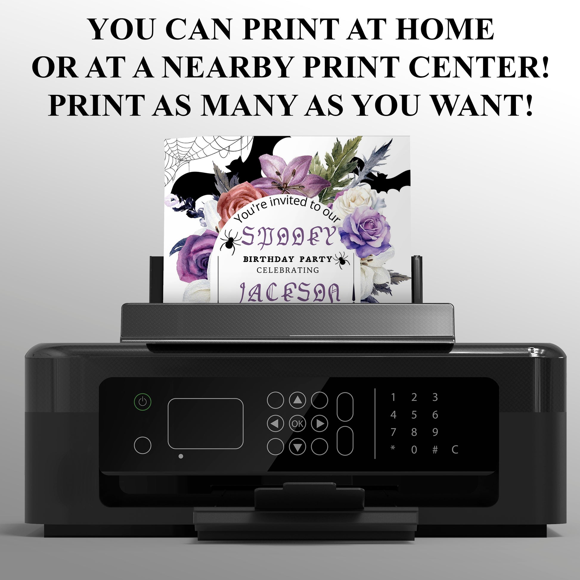 Spooky Halloween Birthday Invite - CreativeRino