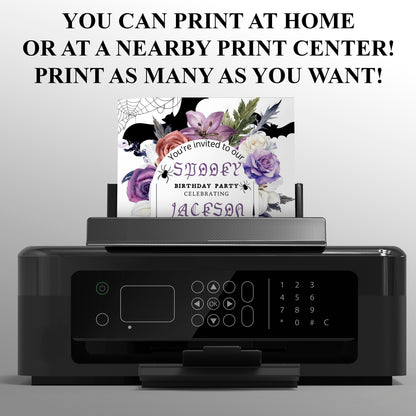 Spooky Halloween Birthday Invite - CreativeRino