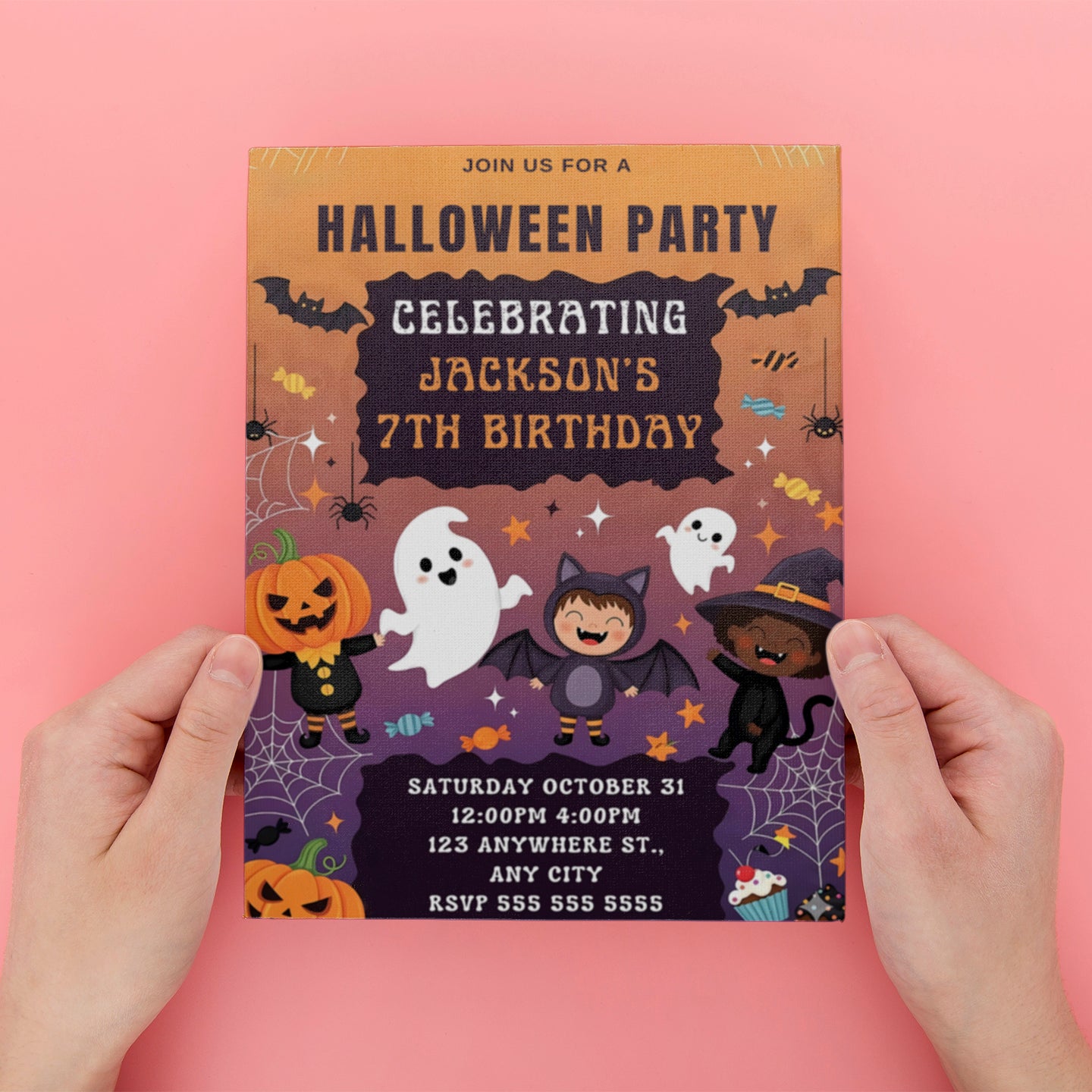Halloween Costume Birthday Party Invitation - CreativeRino