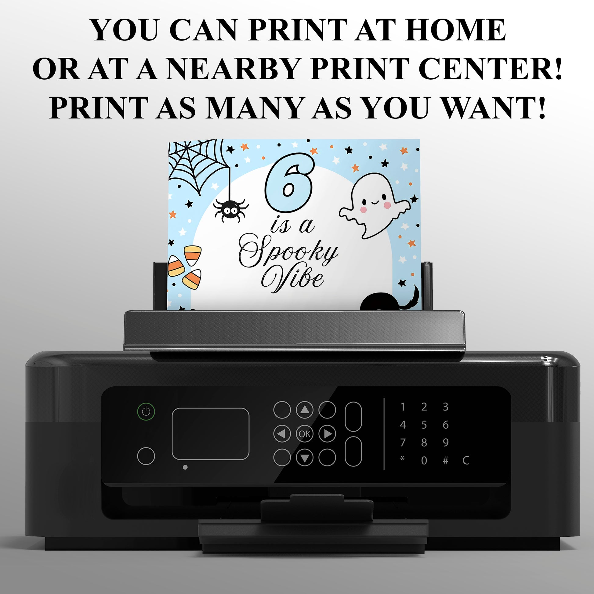 Spooky Vibe Halloween Birthday Invitation - CreativeRino