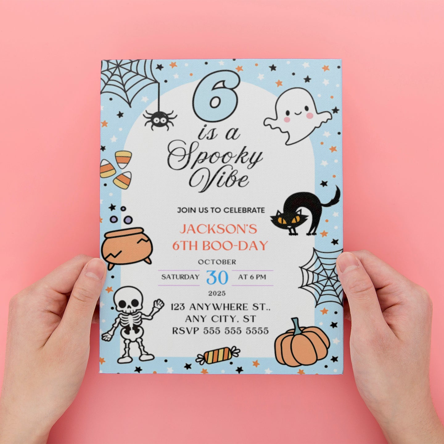 Spooky Vibe Halloween Birthday Invitation - CreativeRino