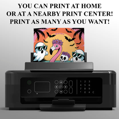 Summerween Party Invite Hot Ghoul Summer Pool Party Invitation - CreativeRino