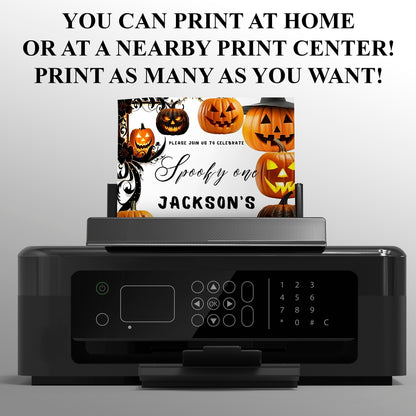 Pumpkin Halloween Birthday Invitation - CreativeRino