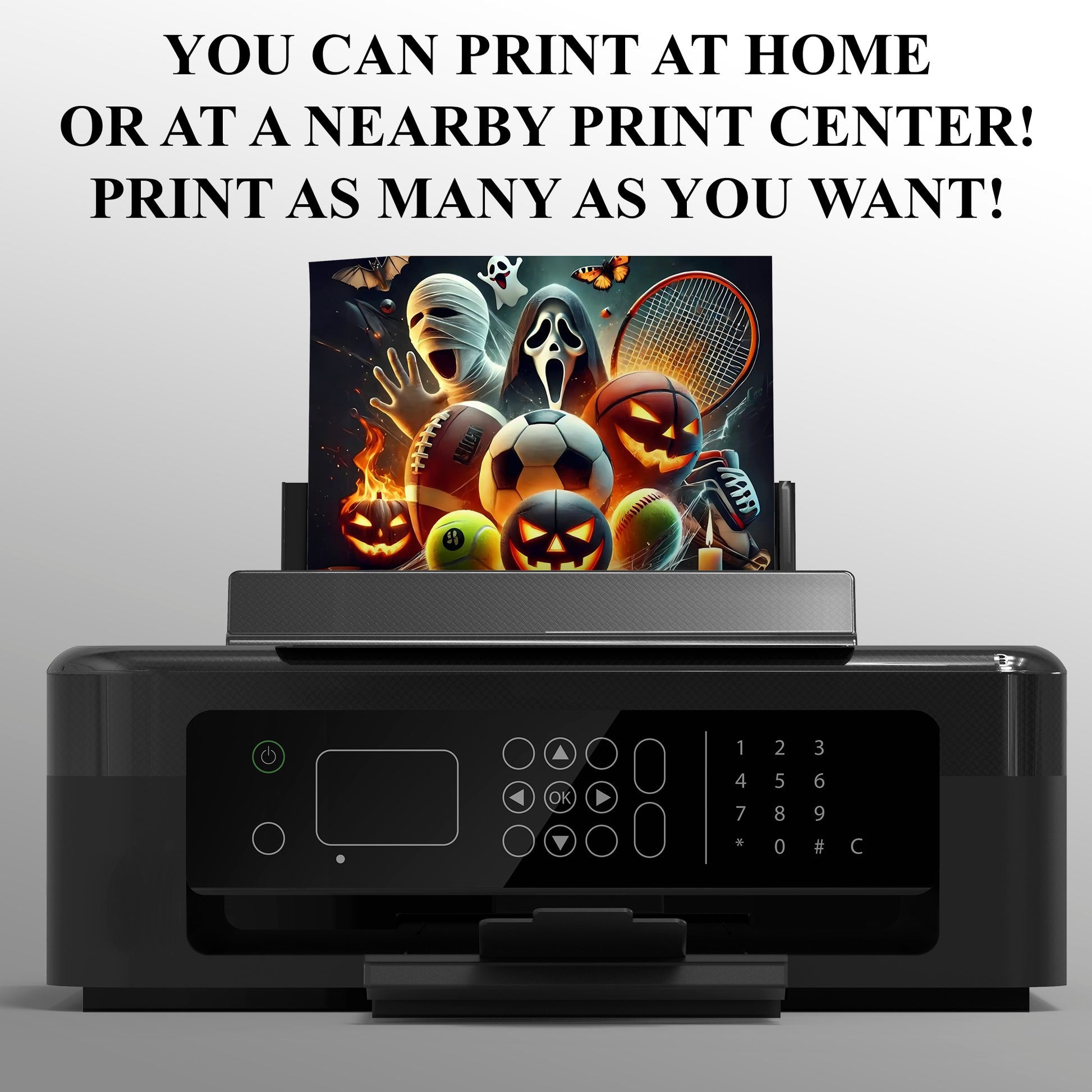 Sports Halloween Birthday Invitation - CreativeRino