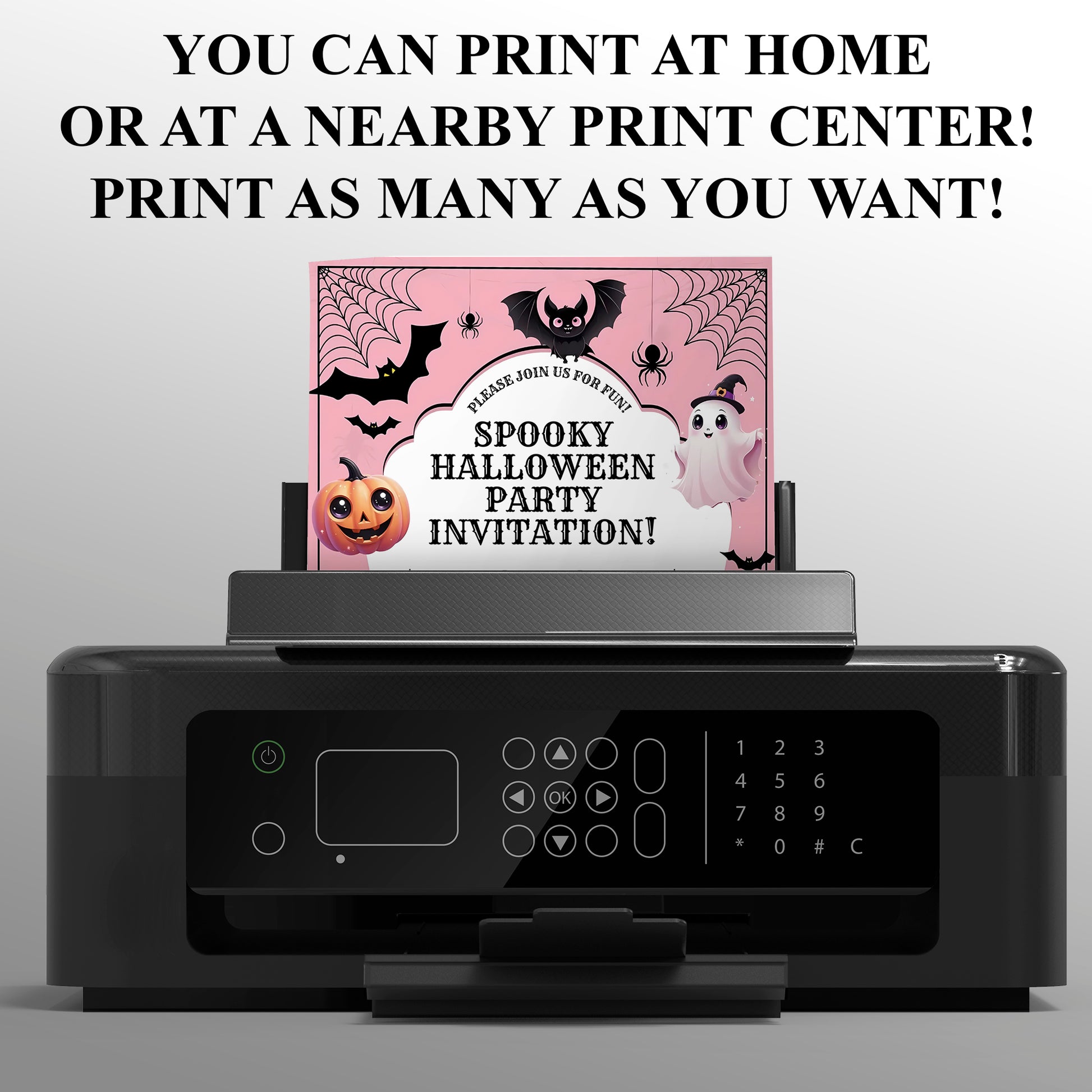 Editable Spooky Halloween Party Invitation - CreativeRino
