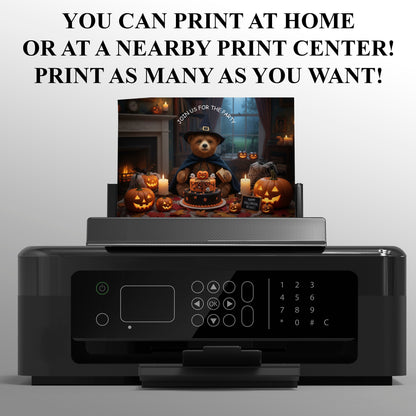 Paddington Bear Halloween Birthday Party Invitation - CreativeRino