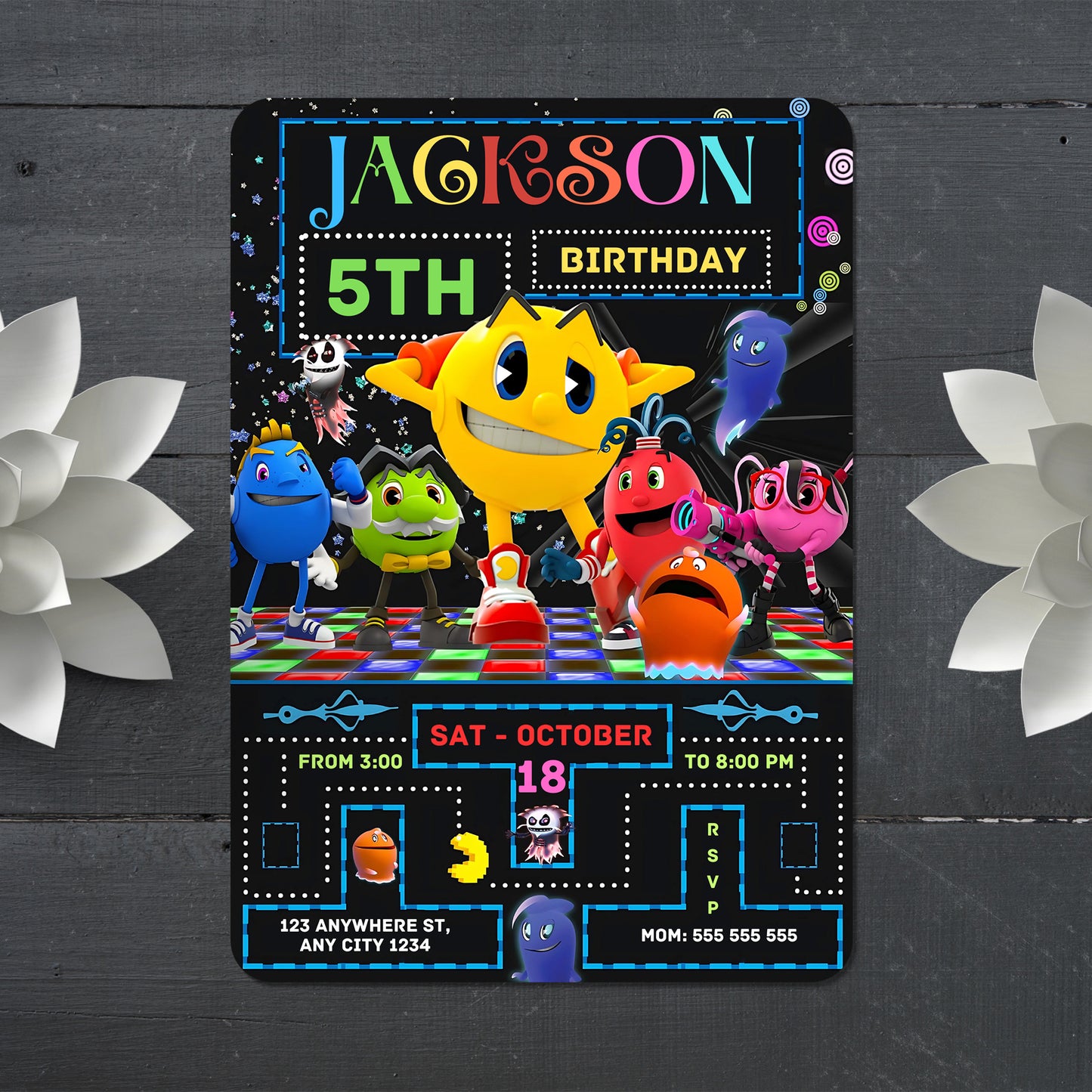 Pac Man Birthday Party Template - CreativeRino