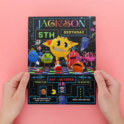 Pac Man Birthday Party Template - CreativeRino