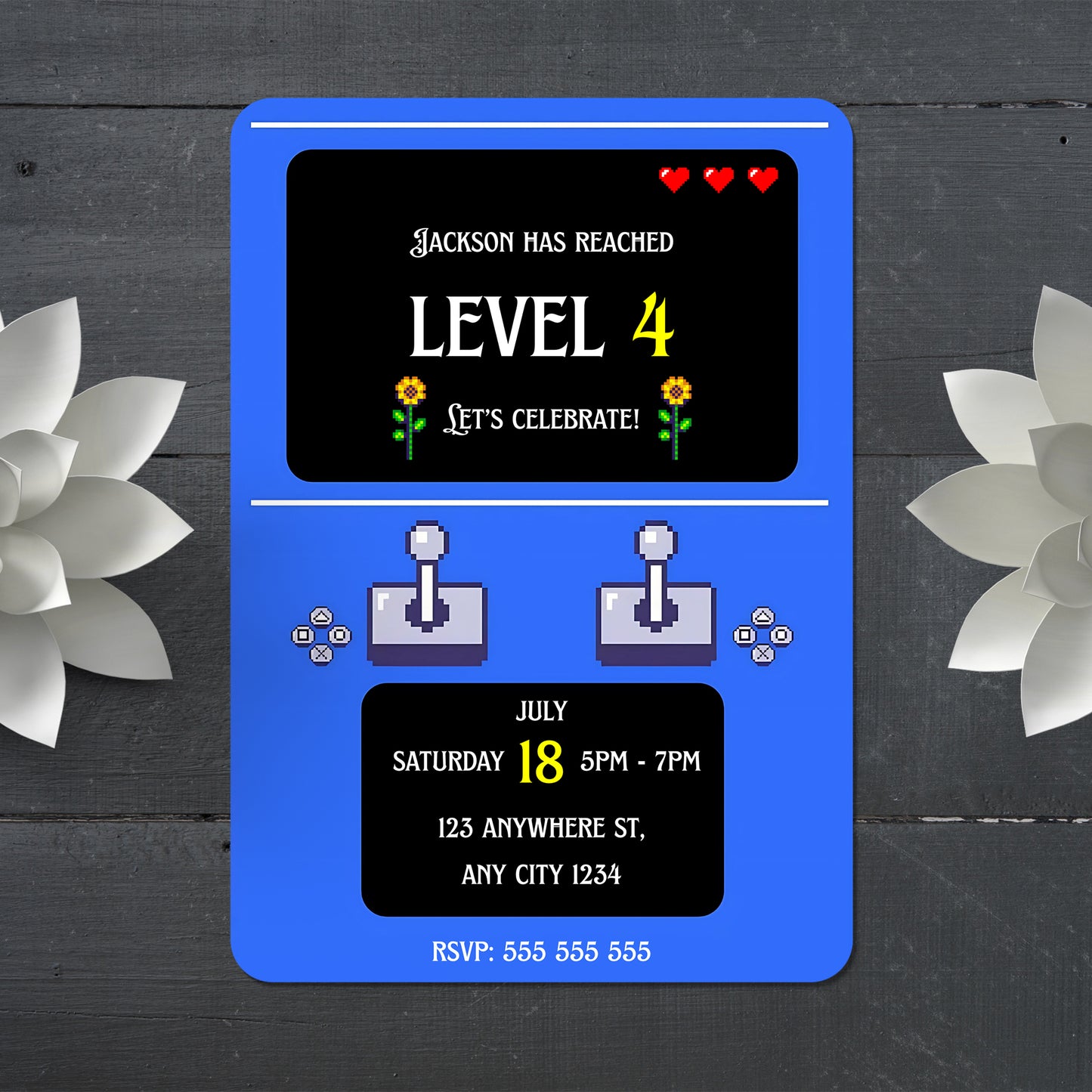 Editable Pac Man Birthday Party Invitation - CreativeRino