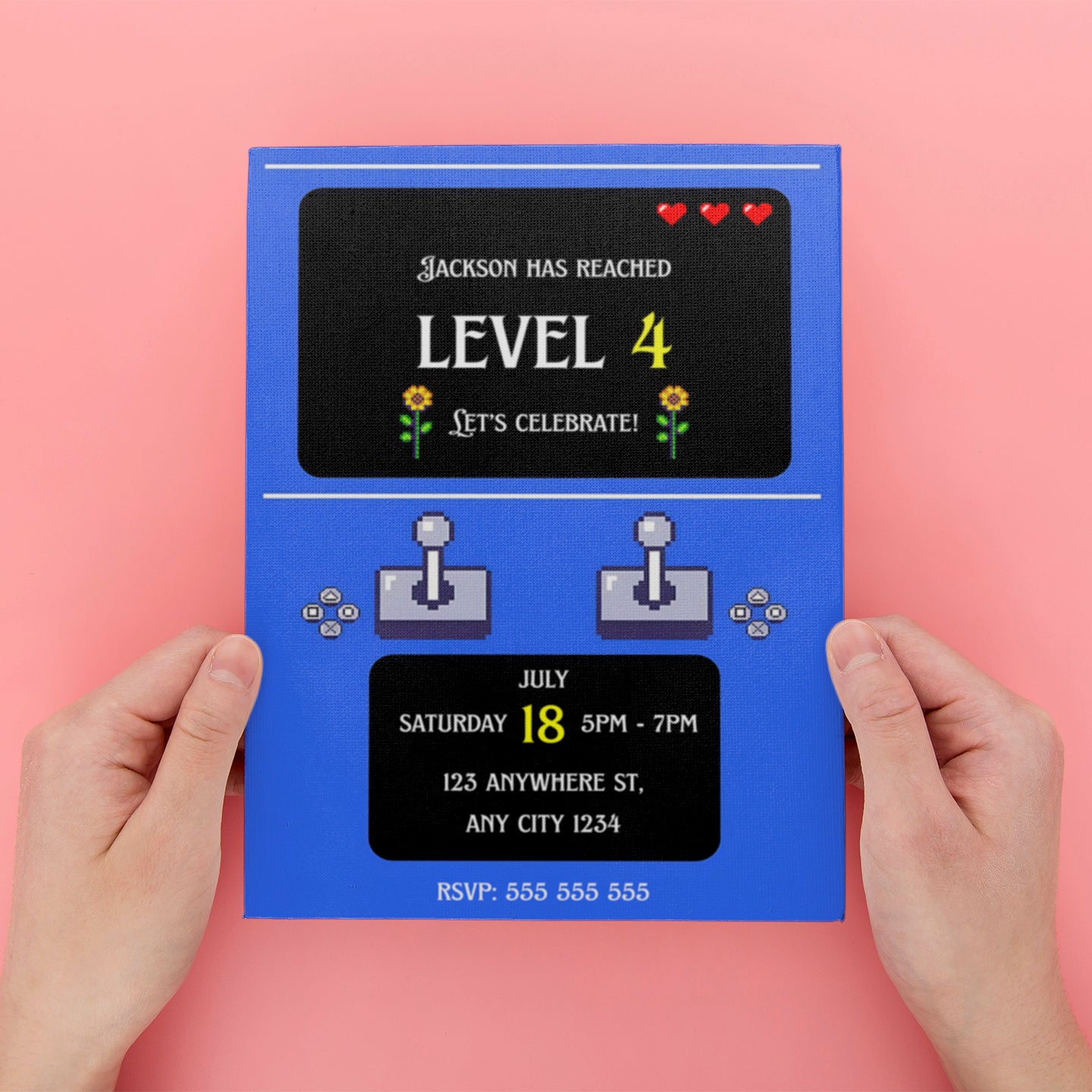 Editable Pac Man Birthday Party Invitation - CreativeRino