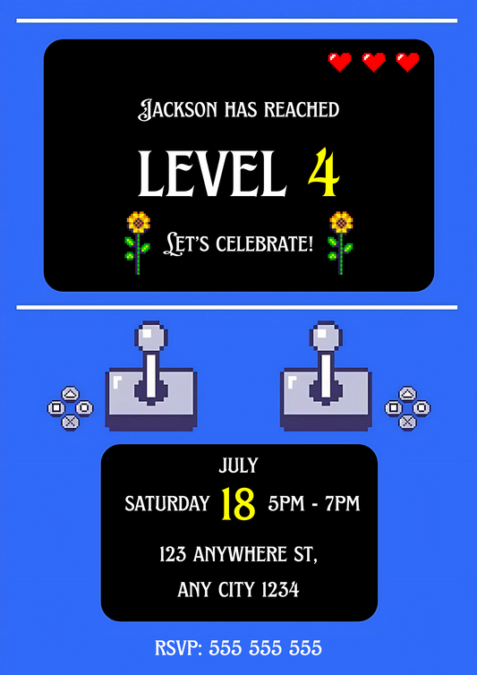 Editable Pac Man Birthday Party Invitation - CreativeRino