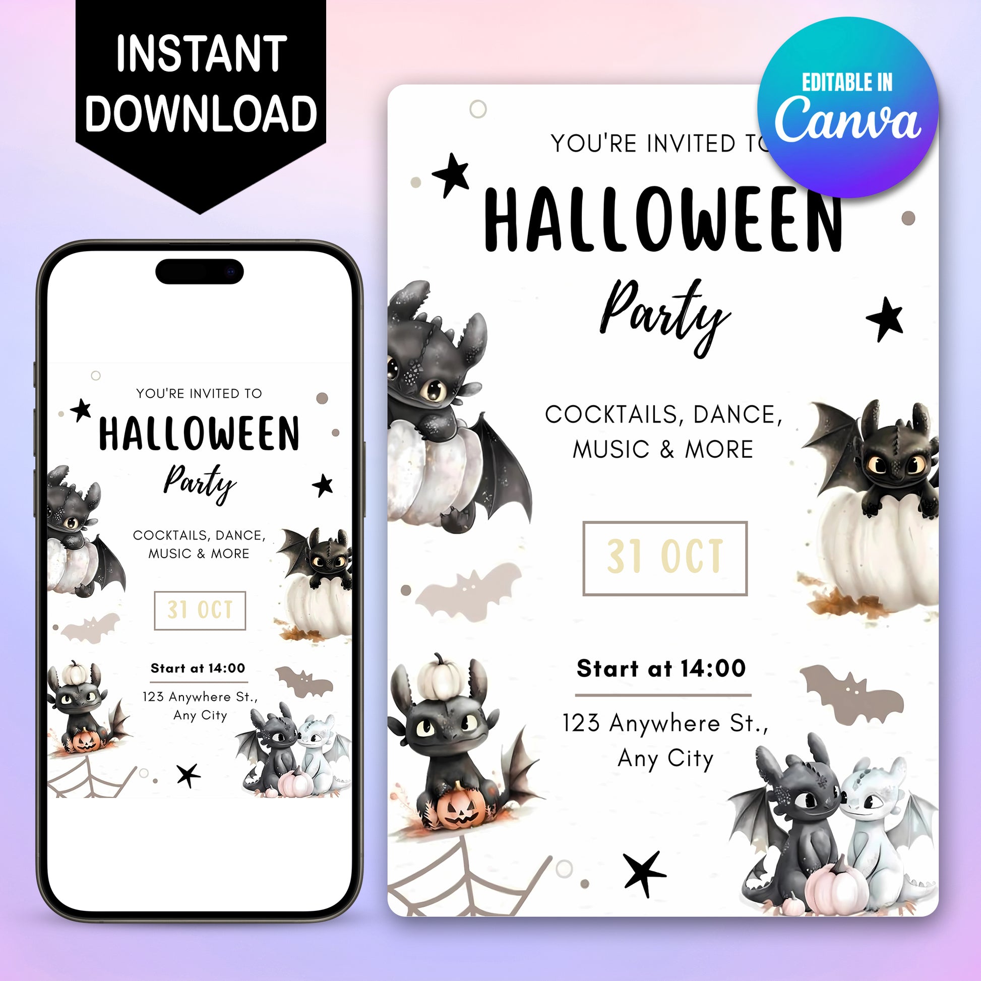 How to Train Your Dragon Halloween Party Invitation - CreativeRino