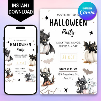 How to Train Your Dragon Halloween Party Invitation - CreativeRino