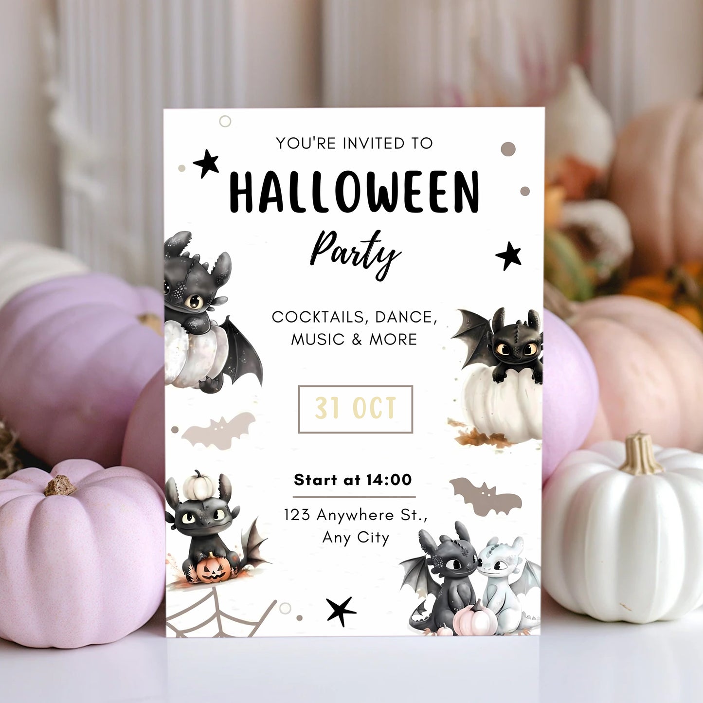 How to Train Your Dragon Halloween Party Invitation - CreativeRino