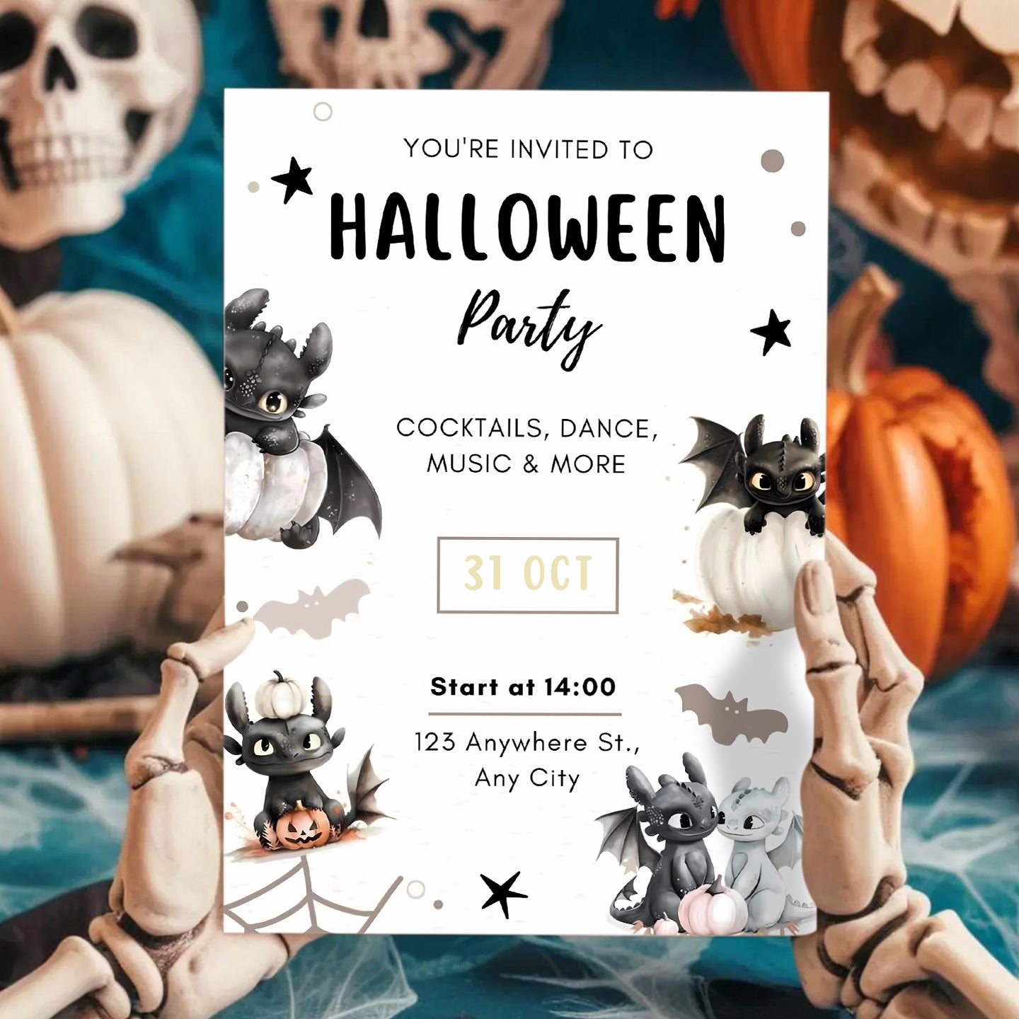How to Train Your Dragon Halloween Party Invitation - CreativeRino